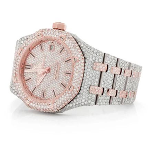 Luxury Antique Business Yellow Gold Moissanite <b>Watch</b> | VVS Iced Out Skeleton Design | Diamond Tester Pass - Product Image 6