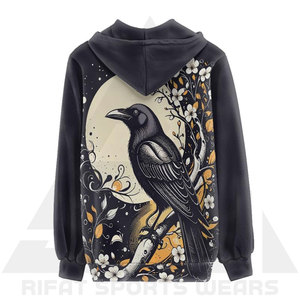 Sweat-shirt à capuche décontracté d'hiver pour femme avec logo personnalisé, en polyester/coton, respirant, imprimé par sublimation - Product Image 3