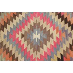 Tapis turc, tapis vintage 5,8x8,3 pieds, tapis en laine rouge à imprimé animal - Product Image 5