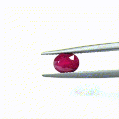 Par de Rubíes Naturales Sin Calentar, Ovalados, 2.76 Quilates, Color Amatista, 8mm de Altura, Certificados por IGI, Combinados con Cristales de Diamante - Product Image 2