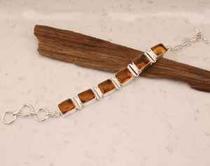 Bracelet tennis en citrine, argent sterling 925, fait main, luxe, certifié GIA, plaqué platine, cadeau d'anniversaire pour femme - Product Image 2