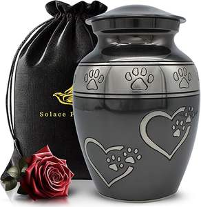 Pet Memorial <b>Urn</b> for <b>Dogs</b> & Cats Paw Print <b>Urn</b> for Pets Slate Grey Medium <b>Urns</b> for Pet Ashes - Product Image 1