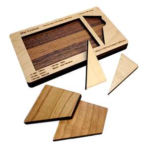 Cruiser, puzzle en bois à quatre pièces, casse-tête artisanal classique, défi mental, divertissement familial, jeu de table d'intérieur, jeu de skill - Product Image 3