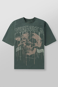 Ya เสื้อยืดแขนสั้นสำหรับผู้ชาย, เสื้อยืดผ้าฝ้ายฟิตเนสเล่นกีฬาฤดูร้อนทรงโอเวอร์ไซส์สำหรับใส่ไปยิมวิ่งออกกำลังกายวิ่งวิ่งวิ่งพิมพ์ลายฟอง - Product Image 1