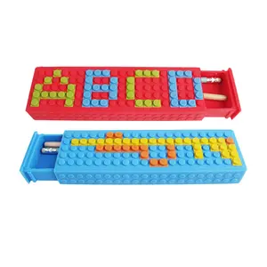 DIY puzzle for elementary school students using building blocks kids pencil box colour pencils box