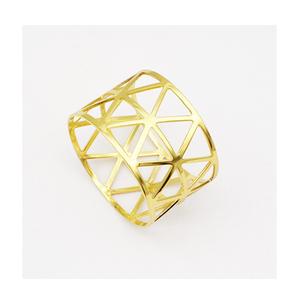 แหวนผ้าเช็ดปากทองเหลืองธรรมชาติสไตล์ที่ดีที่สุดเครื่องใช้บนโต๊ะใช้อลูมิเนียม - Product Image 5