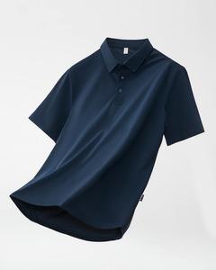 Polo informal para hombre, malla de enfriamiento antibacteriana 7A para ropa de verano con decoración de botones, polos - Product Image 2