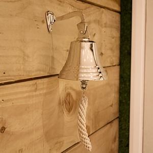 กระดิ่งเรือทองเหลืองสำหรับการเดินเรือสไตล์วินเทจหรูหราพร้อมขายึดติดผนังด้านหน้าประตูพร้อมสมอเรือทองเหลือง - Product Image 2