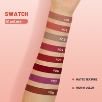 Marque privée Mat Lisse Liquide Rouge À Lèvres Étanche Vegan Mat Lèvres Brillant Maquillage Longue Durée Léger Lip Glaze