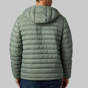 Veste d'hiver personnalisée sans capuche, couleur unie, fermeture éclair, col montant, veste matelassée en coton pour homme, veste matelassée, veste à bulles pour homme - Product Image 2