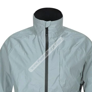 Custom Nylon Windbreaker <b>Jackets</b> with Reflective Embroidery Personalized Hooded Collar for Winter Price - Product Image 6