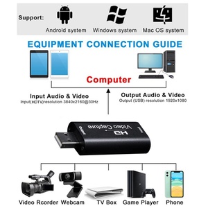 Tarjeta de Captura de Video 1080P, Placa de Transmisión USB 2.0, Grabadora MP4, Compatible con Windows, PS4, Cámara de Juegos - Product Image 3