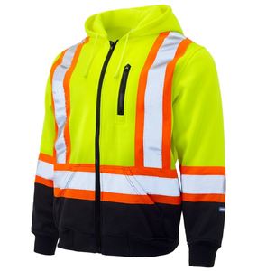 Fábrica por encargo Hi Vis Hoodie Construcción Alta visibilidad Trabajo Reflector Ropa para la venta - Product Image 3