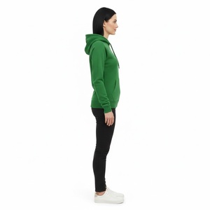 Sudadera con capucha Primal Green para mujer, diseño de logotipo personalizado, corte ajustado, forro polar de algodón grueso, venta al por mayor, sudadera con capucha tipo top para mujer - Product Image 4