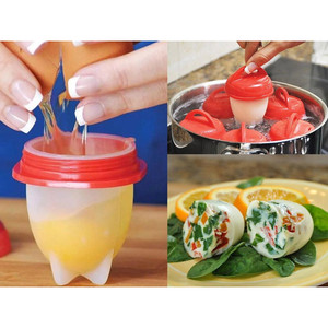 Moldes de Silicona Ecológicos para Huevos, Juego de Herramientas Multifuncionales para Huevos, Incluye Cocedor de Huevos, Rompehuevos, Anillo para Huevos, Taza para Huevos y Batidor - Product Image 4