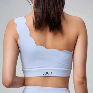 Soutien-gorge de sport à dos ouvert, à une épaule, à maintien élevé pour femmes, rembourré et respirant, sans bretelles, meilleur soutien-gorge de sport doux pour femmes - Product Image 3