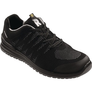 Zapatos de Seguridad con Cordones # 43 #   Parte Superior de Cuero Genuino #   Negro/Gris #   S1P SRC ESD <span class=keywords><strong>PES</strong></span> RUNNEX #   Protección de Fábrica - Product Image 1