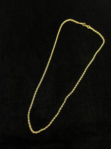 Collar de Cadena de Cuerda con Moissanita Clásica Chapada en Oro Amarillo y Corte Brillante Redondo Tishya Diamond, Joyería para Uso Diario de Mujer - Product Image 2