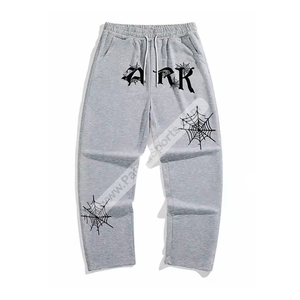 Pantalones de chándal bordados desgastados personalizados para hombre servicio OEM gran oferta pantalones de chándal bordados desgastados Serigrafía - Product Image 1