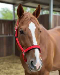 Cabestro de caballo inglés de alta resistencia con forro de chenilla suave, acolchado antichafing, collar ecuestre de alta calidad para entrenamiento. - Product Image 1