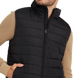 Factory 100% Cotton <b>Fleece</b> Cool Pullover Puffy <b>Men</b> <b>Vest</b> Heavyweight Custom Print <b>Men</b> Fashion Puffer <b>Vests</b> - Product Image 4