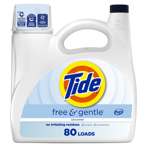 Detergente Líquido para Ropa Tide Free & Gentle, 105 fl oz, 80 Lavados - Product Image 4