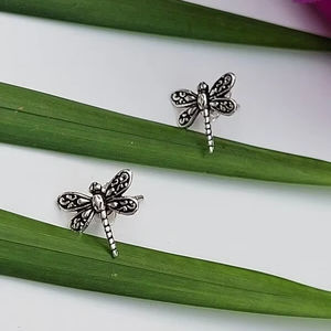Pendientes de Libélula de Plata de Alta Calidad, Joyería Elegante con Brillo, Directo de la India - Product Image 1