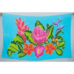 Sarongs Pareo Hawaïens Peints à la Main en Rayonne de Qualité Supérieure 100% Vêtements de Plage en Gros Personnalisés Îles du Pacifique Asiatique HPSU001-01-180 - Product Image 1