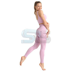 Conjunto de Yoga ajustable para mujer 2025, ropa deportiva informal para gimnasio, mallas de dos piezas con Sujetador deportivo, ropa cómoda de algodón - Product Image 2