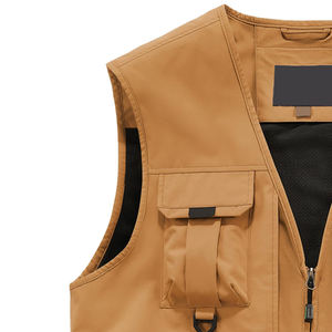 Chaleco Cargo sin mangas informal transpirable de secado rápido para hombre, varios bolsillos, servicio OEM, ropa de calle personalizable para senderismo - Product Image 4
