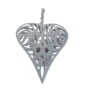 Elegante Metal colgante corazón adornos navideños árbol decorativo colgante vacaciones fiesta festiva regalo - Product Image 5