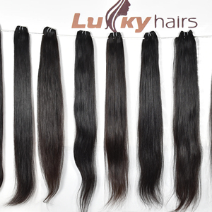 Venta al por mayor de extensión de onda recta sedosa cruda de onda natural personalizada 100% paquetes de cabello virgen crudo proveedor de cabello humano vietnamita - Product Image 1