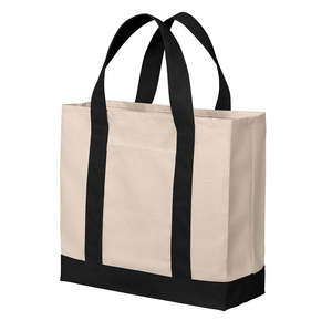 Sac fourre-tout en toile 100% coton personnalisé, sac de shopping réutilisable de haute qualité avec fermeture à l'épaule, logo personnalisé - Product Image 4