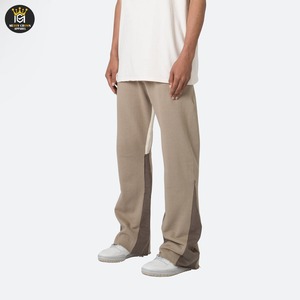 High Street <b>Men's</b> Casual Flared <b>Trousers</b> <b>Lightweight</b> Cotton Elastic Waist Hip Hop Streetwear Flat Front Design for <b>Summer</b> - Product Image 5