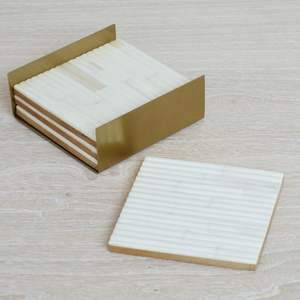 Vente chaude fait à la main de luxe de qualité supérieure sous-verres en bois haut exigeant table décorative café thé tasse beermat napperon - Product Image 6