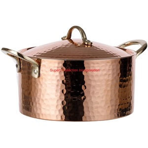 सबसे बड़ी गुणवत्ता वाले कॉपर कैसेरोल पॉट पारंपरिक भारतीय घरेलू रसोई और रेस्तरां के लिए थोक मूल्य में - Product Image 6