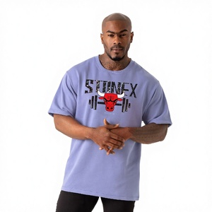<b>Men</b> Fitness Printed Gym T Shirt Lightweight <b>Stretch</b> Fabric Workout Training Tee Wholesale Sportswear Supplier OEM - Product Image 1