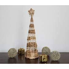 Arbre de Noël en rotin fait à la main décoration de vacances Vietnam artisanat rustique Eco Style exportation - Product Image 3