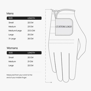 Nouvelle fabrication hommes femmes gants de Golf avec impression numérique personnalisée gauche droite en cuir gants de Golf couverture de main - Product Image 6