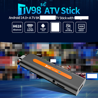 Nuevo Fire TV Stick TV98 ATV H618 2GB RAM 16GB ROM Android 14 Reproductor Multimedia de Transmisión HD 8K con Control Remoto por Voz BT Decodificador de TV
