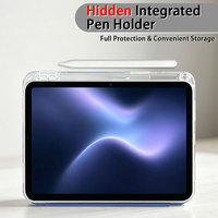 Funda Delgada Mate con Tapa Trasera Rígida Transparente, Soporte Ajustable y Estable, Diseño Gráfico Personalizado para iPad Air 4, Carcasa Protectora Antiarañazos