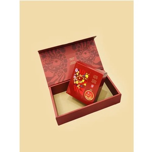 Cajas de cartón de tamaño 30*25*8 autoerectables personalizadas, acabado mate, laminación brillante, ventaja UV, forma de imán, embalaje, pasteles, comida - Product Image 6