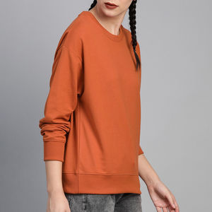 Sudaderas Casuales de Invierno para Mujer, Forradas, de Manga Larga, Holgadas, Mezcla de Algodón y Poliéster, Logotipo Frontal Personalizable - Product Image 5