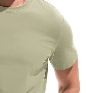 Fábrica de Camisetas OEM Profesional, Logotipo Bordado Personalizado, 100% Algodón Sólido de Alta Calidad, Camiseta Extra Grande de Algodón Grueso de Lujo para Hombre - Product Image 5