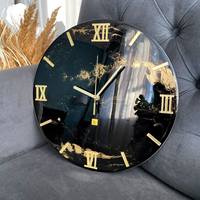 Jam Dinding Resin Epoxy DRIVEN - Desain Modern Pola Geometris Abstrak Set Multi-bagian Dekorasi Rumah Pernikahan Ukuran dan Bentuk Dapat Disesuaikan
