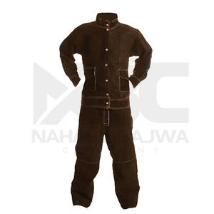 Vestes de soudage Offre Spéciale Vêtements de sécurité en cuir de vache fendu Combinaison de soudage résistante à la chaleur résistante aux flammes et combinaisons pour le corps. - Product Image 6