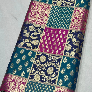 Tissu jacquard brodé imprimé de haute qualité, poids moyen, 120 GSM, motif écossais floral, pour vêtements, ameublement, mode de luxe, maison - Product Image 1