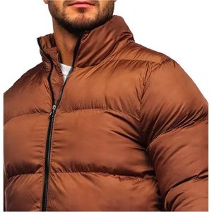 Barato luz cálida pluma de pato logotipo personalizado Nylon negro con capucha Puff relleno Puffer chaquetas abrigo para hombres DDP envío - Product Image 6