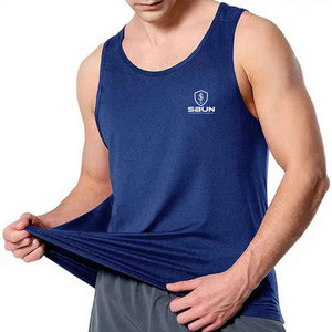 Men Gym <b>Stringer</b> Tank Top Lightweight Sleeveless Workout <b>Vest</b> 100% Polyester Muscle Fit Breathable Quick Dry Eco-Friendly - Product Image 1