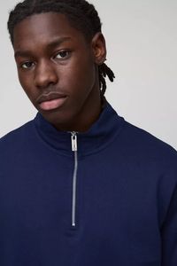 Haute qualité hommes léger basique coupe régulière Quater Zip pull survêtement tenue décontracté respirant et confortable survêtement - Product Image 3